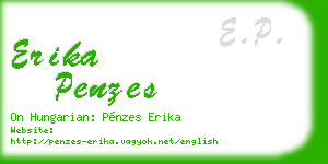 erika penzes business card
