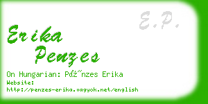 erika penzes business card